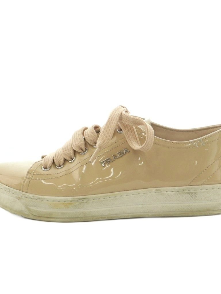 Prada Sneakers Enamel 35.5 Pink Beige